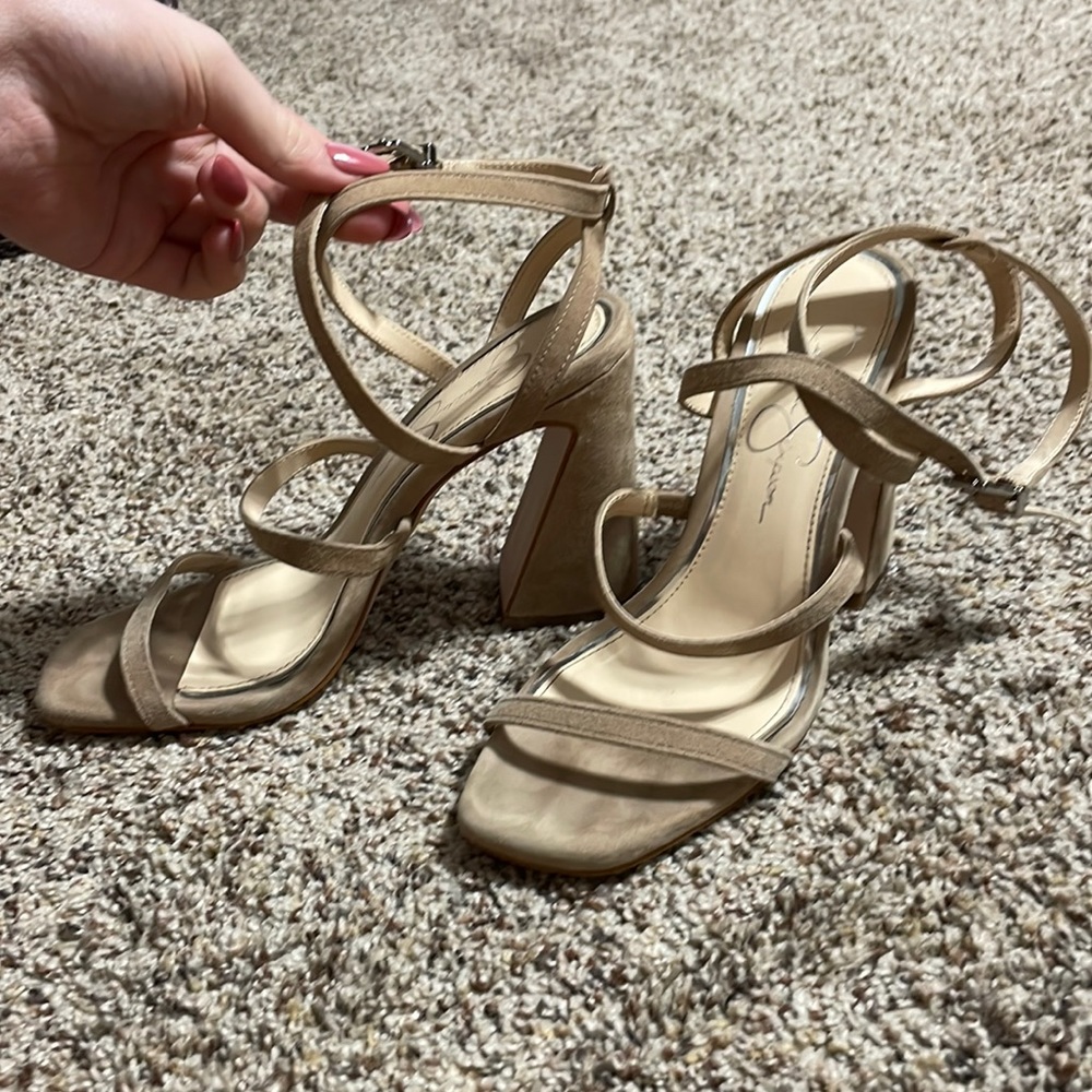 jessica simpson cross strap heels or sandals